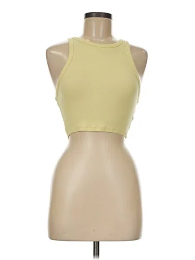 Pre-owned Zara Tank Top Yellow Halter Neckline Tops