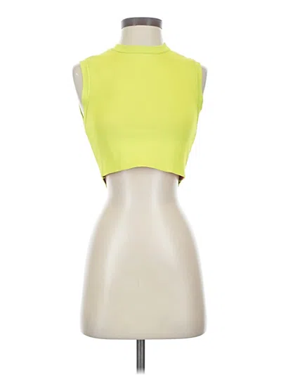 Pre-owned Zara Tank Top Yellow Halter Neckline Tops