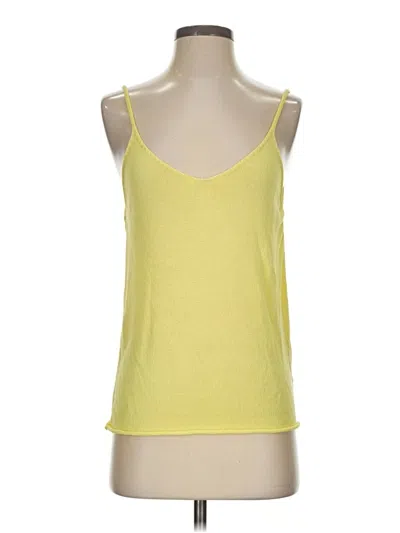 Pre-owned Zara Tank Top Yellow Halter Neckline Tops