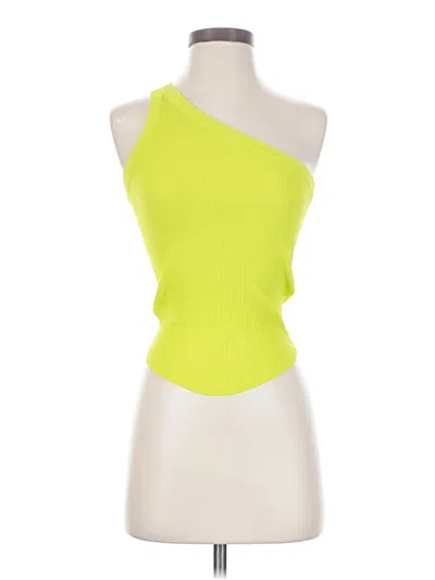 Zara Tank Top Yellow One Shoulder Neckline Tops