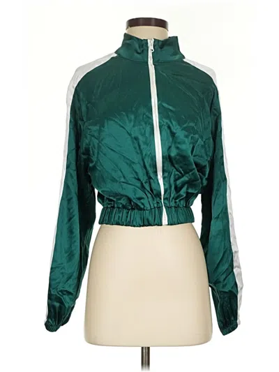 Pre-owned Zara Track Jacket In Green