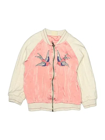 Pre-owned Zara Kids' Track Jacket In Pink