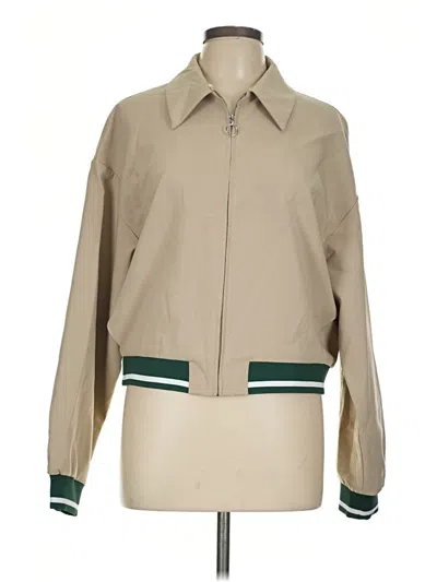 Pre-owned Zara Track Jacket In Tan