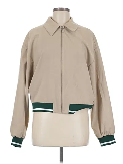 Pre-owned Zara Track Jacket In Tan