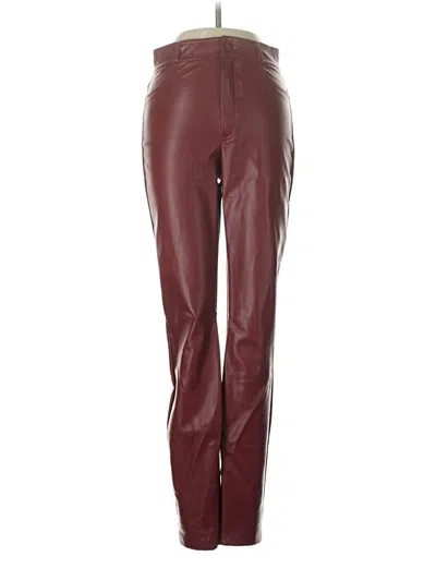 Pre-owned Zara Track Pants In Burgundy