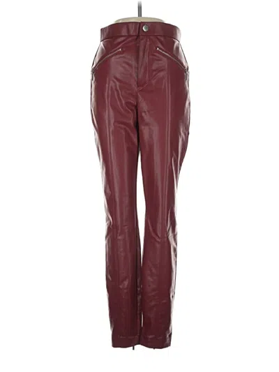 Pre-owned Zara Track Pants In Burgundy