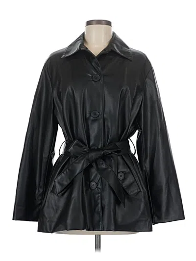 Pre-owned Zara Trenchcoat In Black