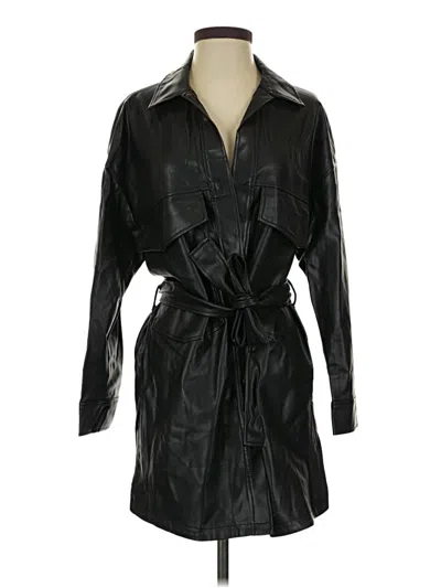 Pre-owned Zara Trenchcoat In Black