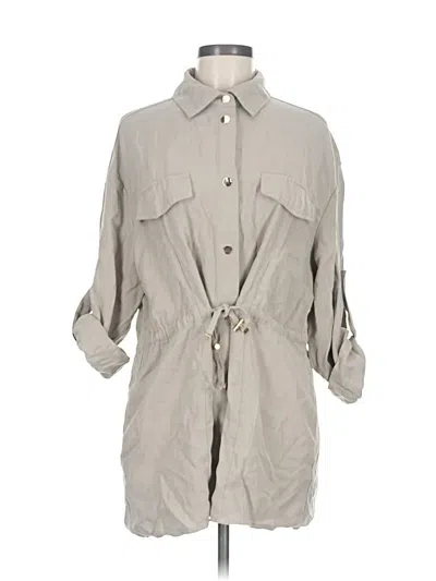 Pre-owned Zara Trenchcoat In Gray