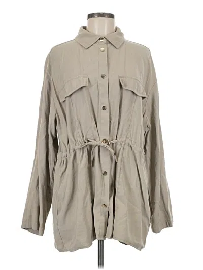 Pre-owned Zara Trenchcoat In Gray