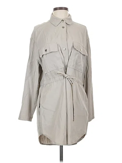 Pre-owned Zara Trenchcoat In Gray