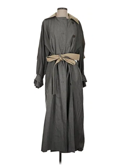 Pre-owned Zara Trenchcoat In Gray