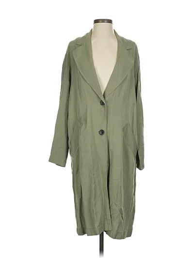 Pre-owned Zara Trenchcoat In Green