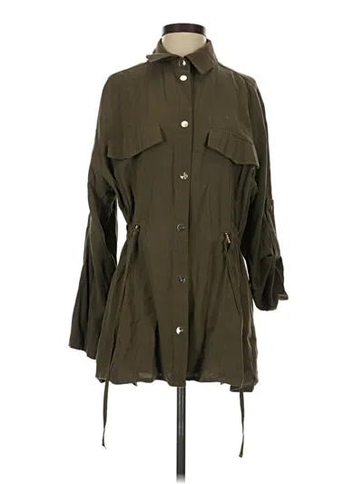 Pre-owned Zara Trenchcoat In Green
