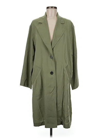 Pre-owned Zara Trenchcoat In Green