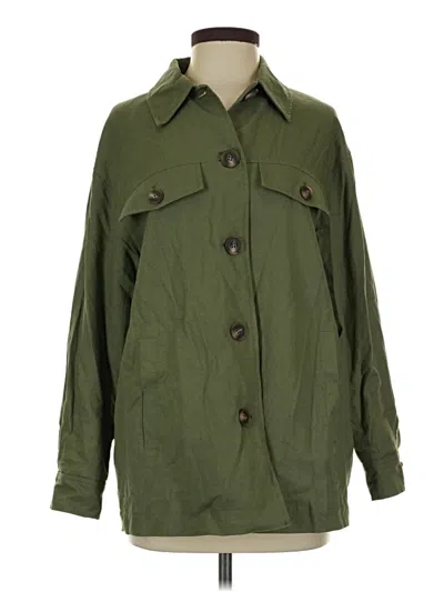 Pre-owned Zara Trenchcoat In Green