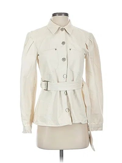 Pre-owned Zara Trenchcoat In White