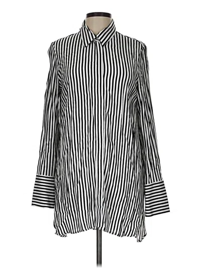 Pre-owned Zara Trf 3/4 Sleeve Blouse In Black