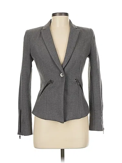 Pre-owned Zara Trf Blazer Jacket In Gray