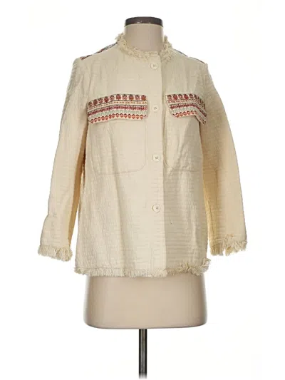 Pre-owned Zara Trf Cardigan Sweater In Ivory