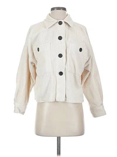 Pre-owned Zara Trf Cardigan Sweater In White