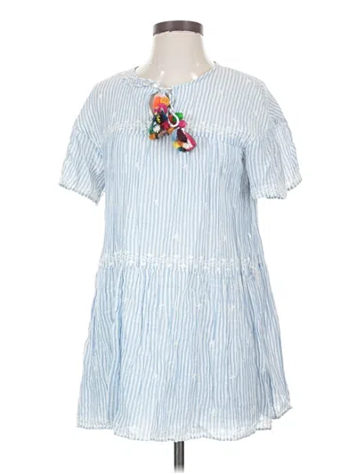 Pre-owned Zara Trf Casual Dress In Blue