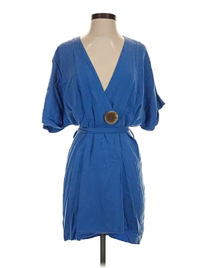 Pre-owned Zara Trf Casual Dress In Blue