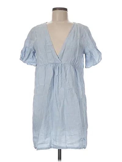 Pre-owned Zara Trf Casual Dress In Blue