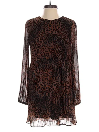 Pre-owned Zara Trf Casual Dress In Brown