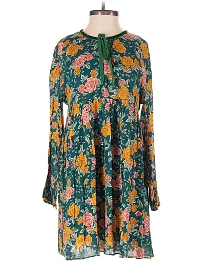 Pre-owned Zara Trf Casual Dress In Green