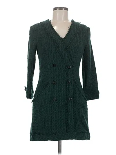 Pre-owned Zara Trf Casual Dress In Green