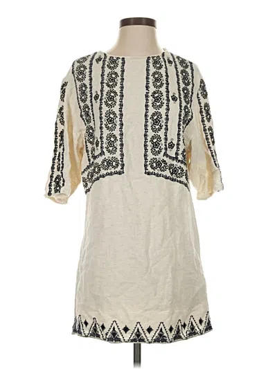 Pre-owned Zara Trf Casual Dress In Ivory