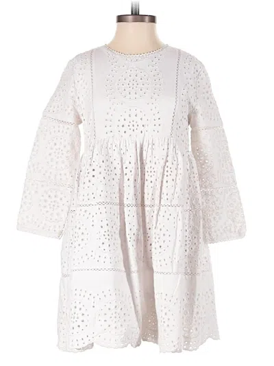Pre-owned Zara Trf Casual Dress In White