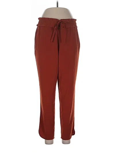 Pre-owned Zara Trf Casual Pants In Burgundy
