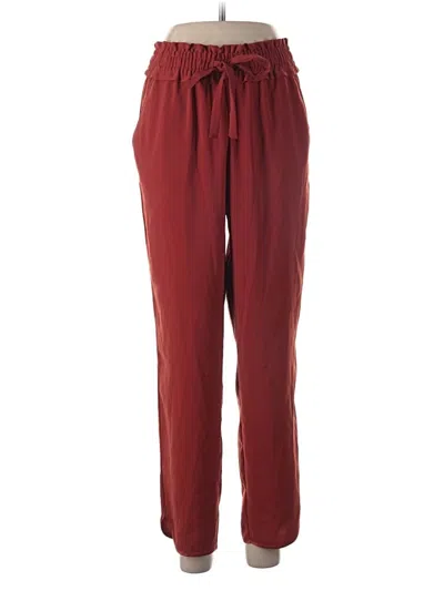Pre-owned Zara Trf Casual Pants In Burgundy