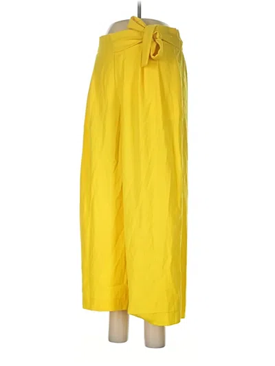 Pre-owned Zara Trf Casual Pants In Yellow
