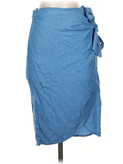 Pre-owned Zara Trf Casual Skirt In Blue