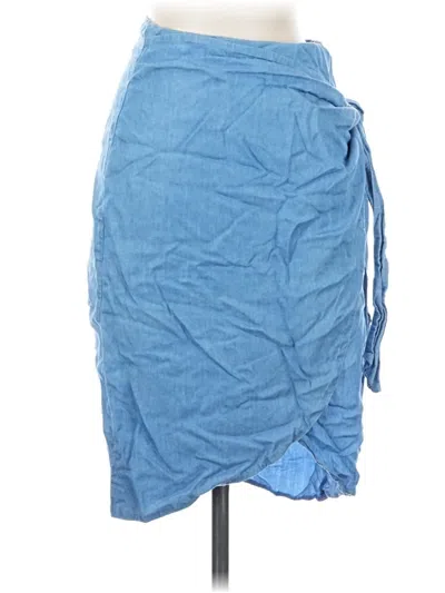 Pre-owned Zara Trf Casual Skirt In Blue