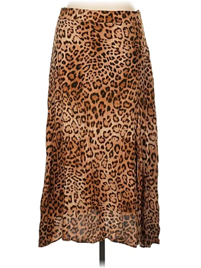 Pre-owned Zara Trf Casual Skirt In Brown