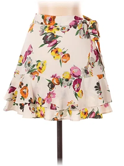 Pre-owned Zara Trf Casual Skirt In White
