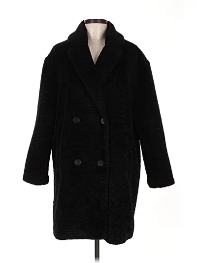 Pre-owned Zara Trf Coat In Black