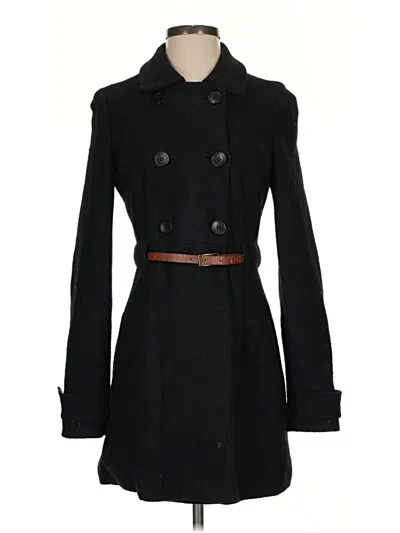 Pre-owned Zara Trf Coat In Black