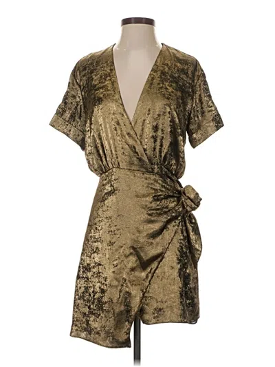 Pre-owned Zara Trf Cocktail Dress In Gold