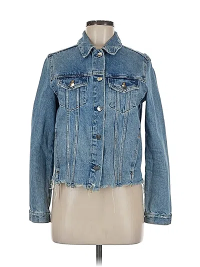 Pre-owned Zara Trf Denim Jacket In Blue