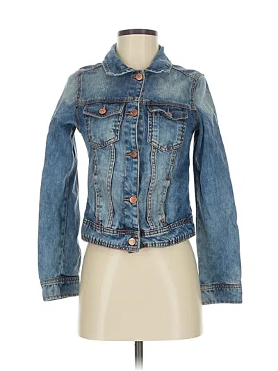 Pre-owned Zara Trf Denim Jacket In Blue