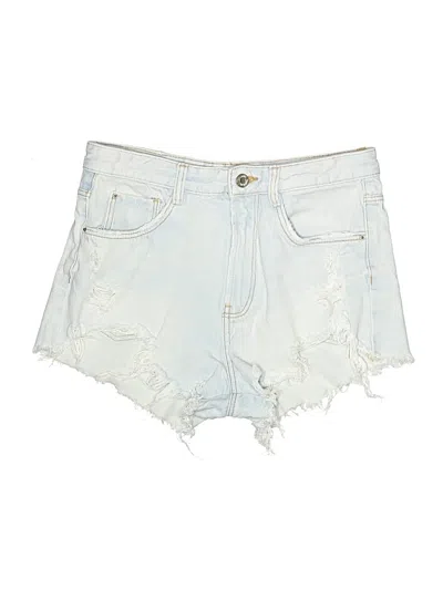 Pre-owned Zara Trf Denim Shorts In Blue