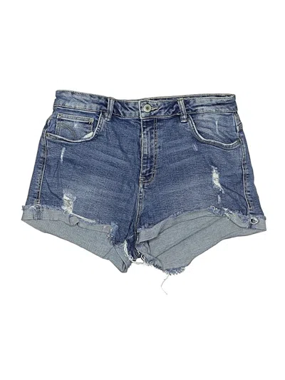 Pre-owned Zara Trf Denim Shorts In Blue