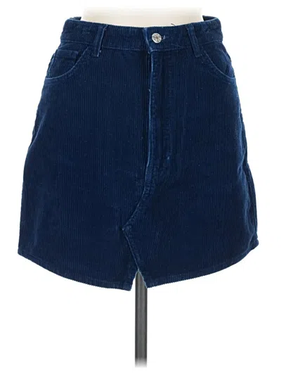 Pre-owned Zara Trf Denim Skirt In Blue