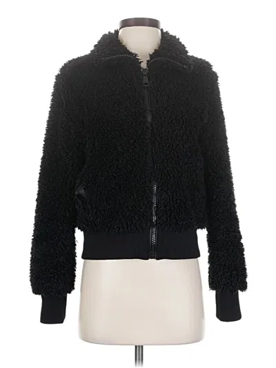 Pre-owned Zara Trf Faux Fur Jacket In Black