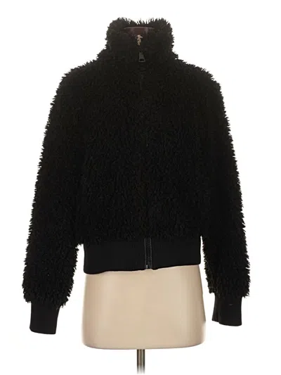 Pre-owned Zara Trf Faux Fur Jacket In Black
